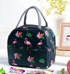 Koeltas - Lunchtas - Volwassenen En Kinderen - Compact & Handig: Zomer - Picknick -School - Lunch - Werk - Zwart Flamingo -Home Furniture Shop 1145x1200