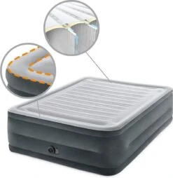 Intex Luchtbed - 2-Persoons - 152 X 203 X 33 Cm - Grijs - Met Ingebouwde Pomp, Hoeslaken Antraciet En Reparatieset -Home Furniture Shop 1166x1200 5