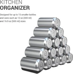 Kwmobile 1x Opvouwbare Houder Voor Flessen En Blikjes - Voor Koelkast En Voorraadkast - Siliconen Flessenhouder In Zwart - 31 X 9,5 X 1 Cm -Home Furniture Shop 1184x1200 2