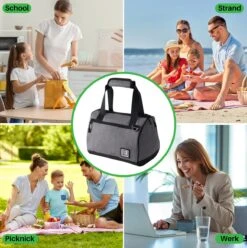 Brisby 4 Laags Geïsoleerde Koeltas - Lunchtas 10 Liter - Donkergrijs -Home Furniture Shop 1197x1200 8