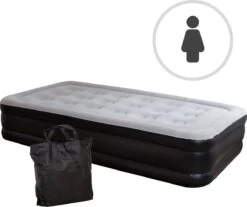 BluMill Eenpersoons Luchtbed - Met Ingebouwde Pomp - Luchtbed Zelfopblazend - Incl. Draagtas - 191x99x36 Cm