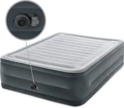 Intex Luchtbed - 2-Persoons - 152 X 203 X 33 Cm - Grijs - Met Ingebouwde Pomp, Hoeslaken Wit En Reparatieset -Home Furniture Shop 1200x1047 3