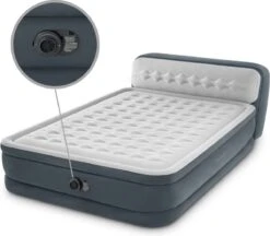 Intex 64448 - Queen Deluxe Ultra-Plush Zelfopblazend 2-persoons Luchtbed Met Hoofdboord (203x152x46cm) -Home Furniture Shop 1200x1049