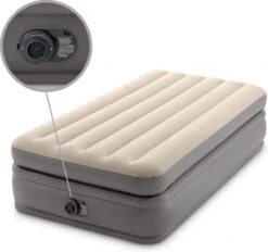 Intex Prime Comfort - Luchtbed - 1-Persoons - 99x191x51 Cm (BxLxH) - Grijs - Met Ingebouwde Motorpomp -Home Furniture Shop 1200x1126 2