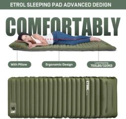 ETROL Camping Slaapmat-2-in-1 Zelfopblazende Kampeermat Met Kussen (78"x 28"), Lichtgewicht, Dik 4"compact Kussen, Geschikt Voor Zelfrijdende Reizen, Lekvrije, Waterdichte Tent -Home Furniture Shop 1200x1132 4
