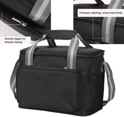 IBright Koeltas Opvouwbaar 15 Liter - 4 Laags Geïsoleerde Lunchtas - Waterdicht - Zwart -Home Furniture Shop 1200x1134