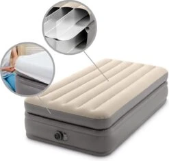 Intex Prime Comfort - Luchtbed - 1-Persoons - 99x191x51 Cm (BxLxH) - Grijs - Met Ingebouwde Motorpomp -Home Furniture Shop 1200x1144 1