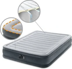 Intex Luchtbed - Twijfelaar - 137 X 191 X 33 Cm - Grijs - Met Ingebouwde Pomp, Hoeslaken Antraciet En Reparatieset -Home Furniture Shop 1200x1152 1