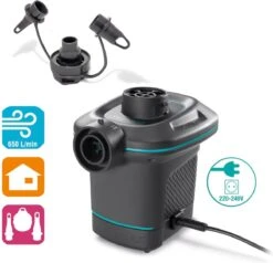 Intex Luchtbedset Intex Luchtbed - 1-Persoons - 76 X 191 X 25 Cm - Blauw + Intex Elektrische Pomp - 650 Liter/min + Hoeslaken Wit + Reparatieset -Home Furniture Shop 1200x1155 2