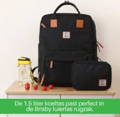 Brisby 4 Laags Geïsoleerde Koeltas - Lunchtas 1.5 Liter - Zwart -Home Furniture Shop 1200x1167 2