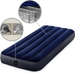 Intex Luchtbedset Intex Luchtbed - 1-Persoons - 76 X 191 X 25 Cm - Blauw + Intex Elektrische Pomp - 650 Liter/min + Hoeslaken Antraciet + Reparatieset -Home Furniture Shop 1200x1171 7