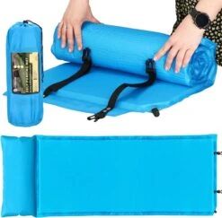 Springos Slaapmat | Zelfopblazend | 186 Cm | Inclusief Hoes & Hoofdkussen | Lichtblauw -Home Furniture Shop 1200x1180 10