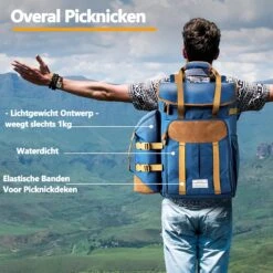 Cabinmax Koeltas - Koelrugzak - Picknick - Picknicktas Met Flessenhouder - Koelrugtas 24L - Olive Green -Home Furniture Shop 1200x1198 8