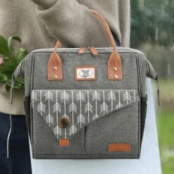 HN® Lunchtas Grijs Pijlen, Geïsoleerde Koeltas, Lekvrij, Extra Grote Opening Voor De Lunch Box, 25×16,5×26cm Design Heren En Dames -Home Furniture Shop 1200x1200 155