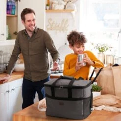 Packaway 4 Laags Geïsoleerde Koeltas - Lunchtas 40 Liter - Grijs -Home Furniture Shop 1200x1200 160