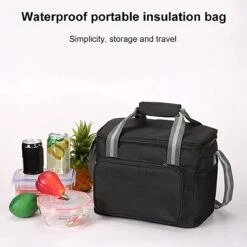 IBright Koeltas Opvouwbaar 15 Liter - 4 Laags Geïsoleerde Lunchtas - Waterdicht - Zwart -Home Furniture Shop 1200x1200 164