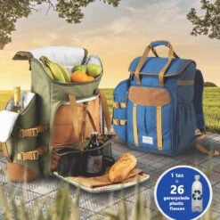 Cabinmax Koeltas - Koelrugzak - Picknick - Picknicktas Met Flessenhouder - Koelrugtas 24L - Olive Green -Home Furniture Shop 1200x1200 203