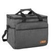ForDig Koeltas XL Zwart (30 Liter) - Gemaakt Van 600D Polyester Met PEVA-Voering - Ruimte Voor 40 Blikjes Of 20 Halve Liter Flessen - Opvouwbaar Koel Tas Met Easy-Acces Flap - Ruimte Voor Bestek - Picknick Cool Bag - Coolerbag - Grote Cooler
