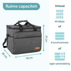 ForDig Koeltas XL Zwart (30 Liter) - Gemaakt Van 600D Polyester Met PEVA-Voering - Ruimte Voor 40 Blikjes Of 20 Halve Liter Flessen - Opvouwbaar Koel Tas Met Easy-Acces Flap - Ruimte Voor Bestek - Picknick Cool Bag - Coolerbag - Grote Cooler -Home Furniture Shop 1200x1200 266