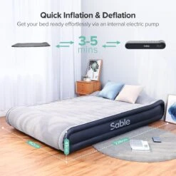 Sable Luxe Queen Size 2 Persoons Luchtmatras Met Ingebouwd Kussen, Opblaasbaar Luchtbed Met Ingebouwde Elektrische Pomp Voor Kamperen, Reizen Of Overnachtende Gasten Of Festival 11 Sable Luxe Queen Size 2 Persoons Luchtmatras Met Ingebouwd Kussen, Opblaasbaar Luchtbed Met Ingebouwde Elektrische Pomp Voor Kamperen, Reizen Of Overnachtende Gasten Of Festival -Home Furniture Shop 1200x1200 330