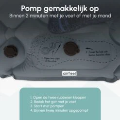AirFeel Opblaasbaar Slaapmatje - Ingebouwde Pomp En Kussen - Lichtgewicht - 196 X 60 X 6cm - Gray -Home Furniture Shop 1200x1200 476
