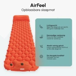 AirFeel Lichtgewicht Opsblaasbaar Slaapmatje - Ingebouwde Pomp En Kussen - 196 X 60 X 6 Cm - Orange 10 AirFeel Lichtgewicht Opsblaasbaar Slaapmatje - Ingebouwde Pomp En Kussen - 196 X 60 X 6 Cm - Orange -Home Furniture Shop 1200x1200 492