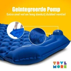 TRVLMORE Slaapmat - Zelfopblazend - 1 Persoons - Ingebouwde Pomp En Kussen - Blauw -Home Furniture Shop 1200x1200 504