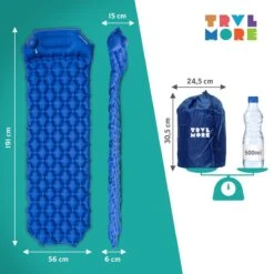 TRVLMORE Slaapmat - Zelfopblazend - 1 Persoons - Ingebouwde Pomp En Kussen - Blauw -Home Furniture Shop 1200x1200 505