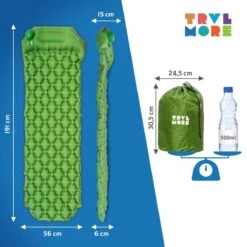 TRVLMORE Slaapmat - Zelfopblazend - 1 Persoons - Ingebouwde Pomp En Kussen - Groen -Home Furniture Shop 1200x1200 517