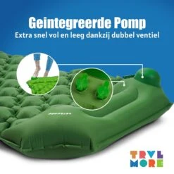 TRVLMORE Slaapmat - Zelfopblazend - 1 Persoons - Ingebouwde Pomp En Kussen - Groen -Home Furniture Shop 1200x1200 518