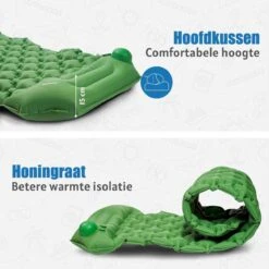 TRVLMORE Slaapmat - Zelfopblazend - 1 Persoons - Ingebouwde Pomp En Kussen - Groen -Home Furniture Shop 1200x1200 519