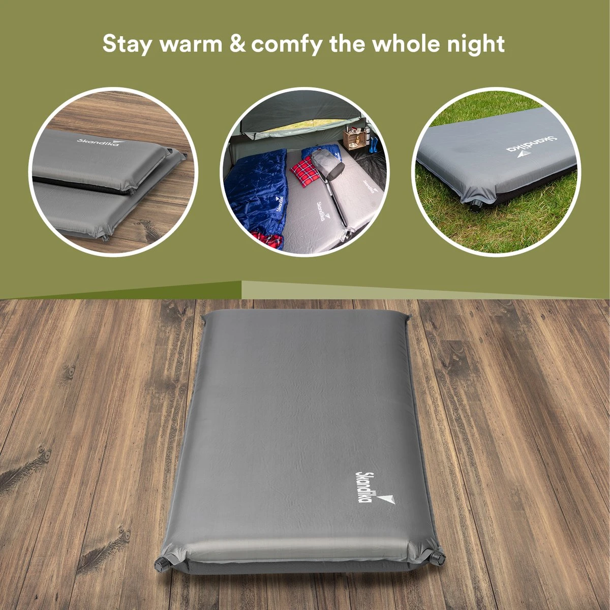 Skandika Easy Single Zelfopblaasbaar Slaapmat – Slaapmat – Slaapmat Zelfopblazend – Logeerbed – Polyester, PVC - Premium Zelfopblazend Luchtbed, Antislip-materiaal, Ideaal Voor Camping – Outdoor, Camping – Kamperen – 196 X 60 X 10 Cm – 3.2kg - Grijs 5 Skandika Easy Single Zelfopblaasbaar Slaapmat – Slaapmat – Slaapmat Zelfopblazend – Logeerbed – Polyester, PVC - Premium Zelfopblazend Luchtbed, Antislip-materiaal, Ideaal Voor Camping – Outdoor, Camping – Kamperen – 196 X 60 X 10 Cm – 3.2kg - Grijs - Afbeelding 5