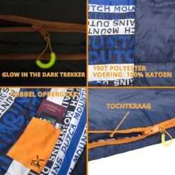 Dutch Mountains Slaapzak Goeree XL - Kussen 25x15cm - 220x90cm Katoenen Slaapzak - Tochtstrip -Home Furniture Shop 1200x1200 63