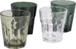 Bo-Camp - Limonade Glas - Mix & Match - 4 Stuks - 200 Ml - Groen