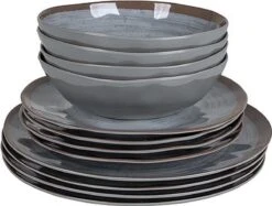 Bo-Camp Servies - Halo - 12-delig - Grijs -Home Furniture Shop 1200x908