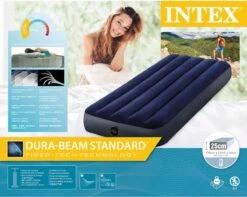 Intex Luchtbedset Intex Luchtbed - 1-Persoons - 76 X 191 X 25 Cm - Blauw + Intex Elektrische Pomp - 650 Liter/min + Hoeslaken Wit + Reparatieset -Home Furniture Shop 1200x955