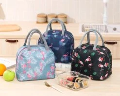 Koeltas - Lunchtas - Volwassenen En Kinderen - Compact & Handig: Zomer - Picknick -School - Lunch - Werk - Zwart Flamingo -Home Furniture Shop 1200x963