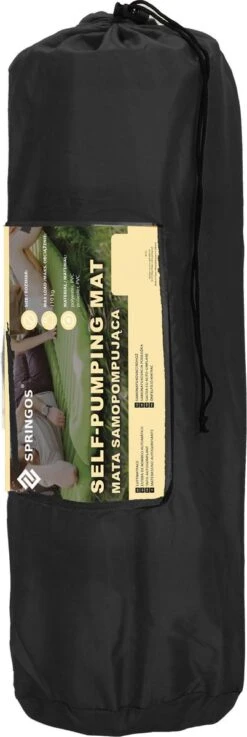 Springos Slaapmat | Zelfopblazend | 180 Cm | Inclusief Hoes | Zwart -Home Furniture Shop 402x1200