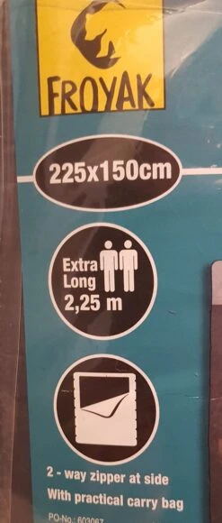 Froyak - 2-persoons Slaapzak XXL Grijs 225 X 150 Cm - Tweepersoonsslaapzak - Tweepersoons - Slaapzak -Home Furniture Shop 511x1200 1