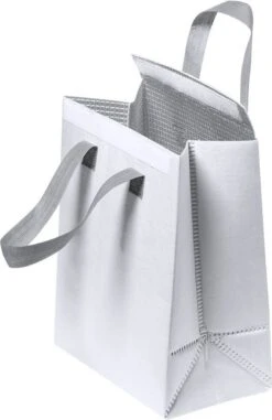 Merkloos Koeltas - Lunchtas - Koeltasje Lunch - Koelelementen - Isolatie - Volwassenen - Dames - Heren - Klittenbandsluiting - 23 X 29 Cm - Kunststof - Aluminium - Wit -Home Furniture Shop 778x1200